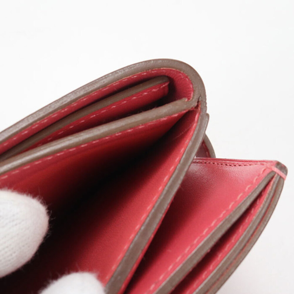 HERMES Bearn Recto Verso Bi-fold Wallet, □R stamp, Women's, Pink - Picture 12 of 12